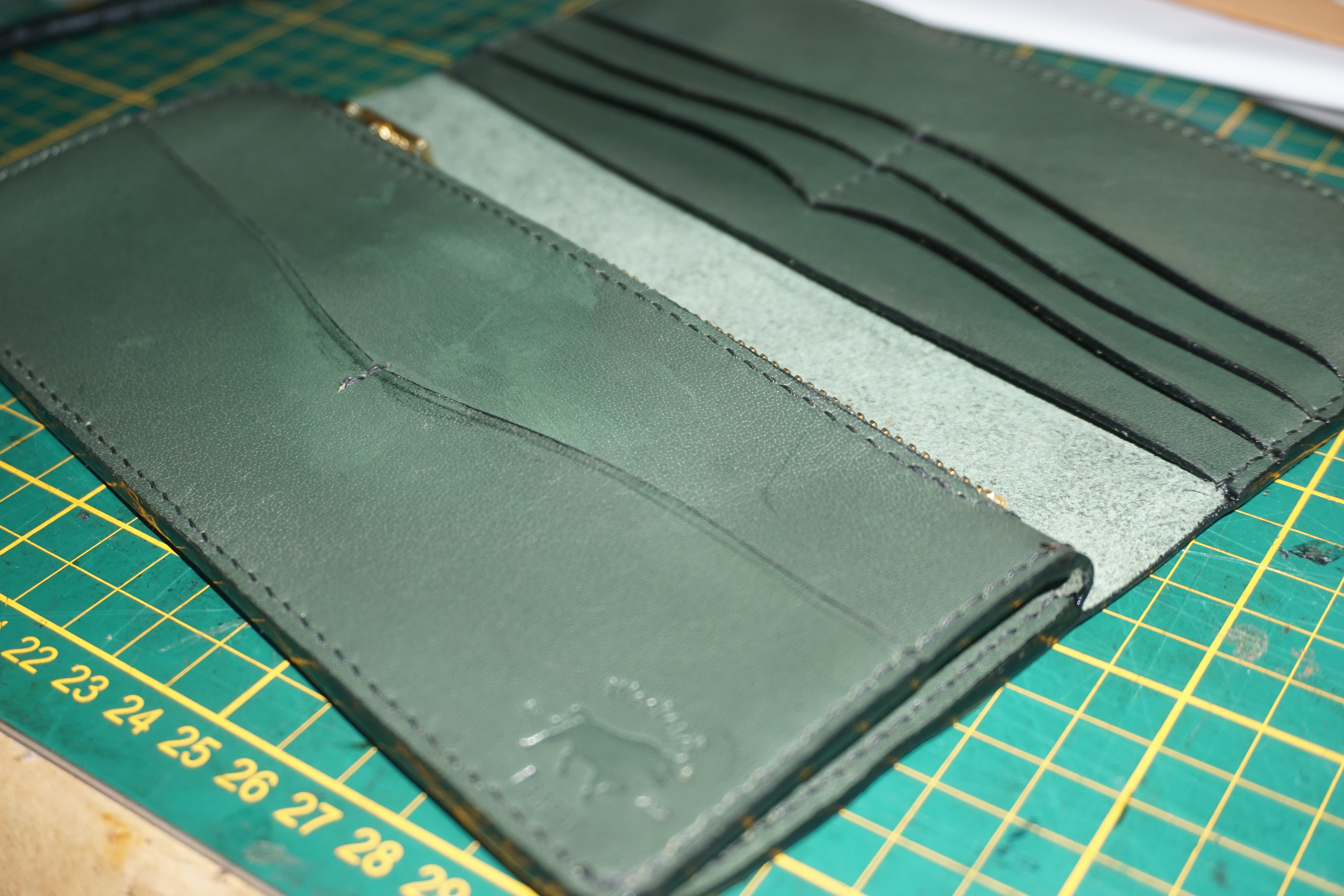 weekend ranger leather customised long wallet made in singapore leathercraft craft hand made ...